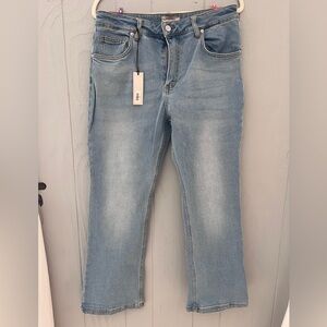 Martha by Martha Stewart Light Blue Cropped Flare Jeans Size 12